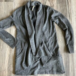 Lucy Charcoal Cozy Long Sleeve Cardigan, size small